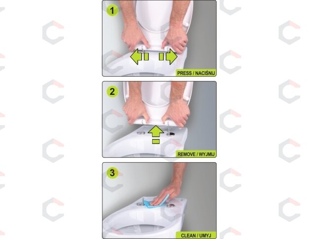 Unitazo dangtis su savaiminio uždarymo mechanizmu (75470) 4 Unitazo dangtis su savaiminio uždarymo mechanizmu (75470) 4