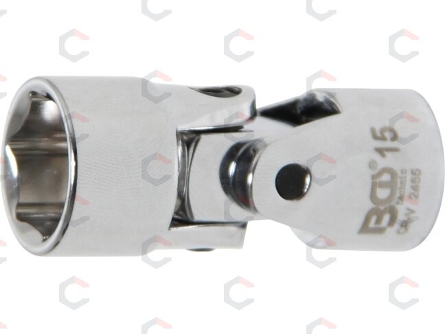 Universali šarnyrinė galvutė | šešiakampė | 10 mm (3/8") | 15 mm (2455) Universali šarnyrinė galvutė | šešiakampė | 10 mm (3/8") | 15 mm (2455)