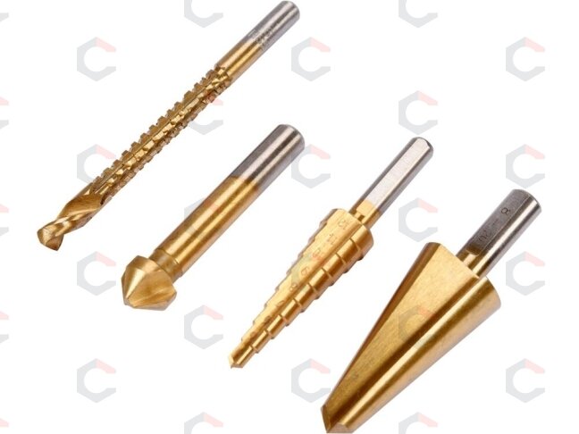 Universalių HSS grąžtų rinkinys | plienui, aliuminiui ir PVC | 4 vnt. (22640)