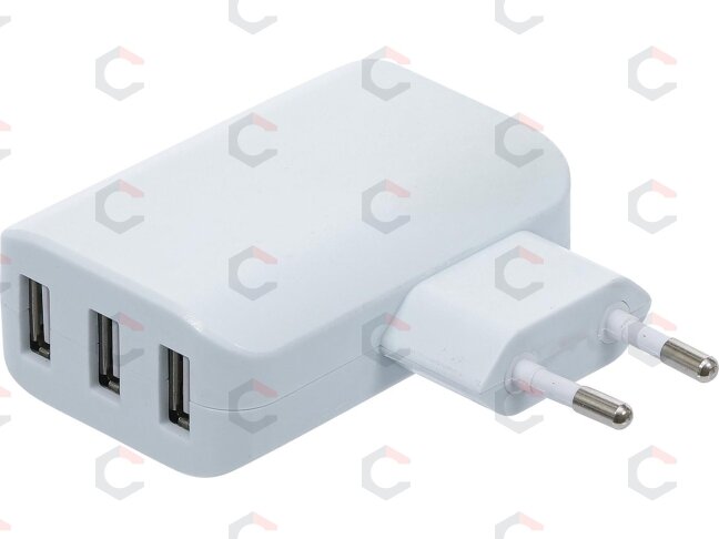 Universalus USB įkroviklis | 3 USB lizdai | maks. 3,4 Iš viso maks. 2,4 A / USB | 110 - 240V (3377) Universalus USB įkroviklis | 3 USB lizdai | maks. 3,4 Iš viso maks. 2,4 A / USB | 110 - 240V (3377)
