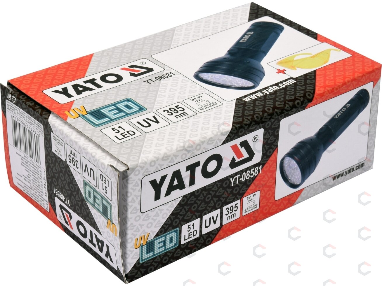 UV žibintuvėlis ir akiniai kondicionavimo sistemos nuotėkio aptikimui | UV 21 LED (YT-08581) 3 UV žibintuvėlis ir akiniai kondicionavimo sistemos nuotėkio aptikimui | UV 21 LED (YT-08581) 3