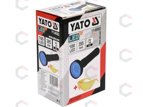 UV žibintuvėlis ir akiniai kondicionavimo sistemos nuotėkio aptikimui | UV 100 LED (YT-08582) 4