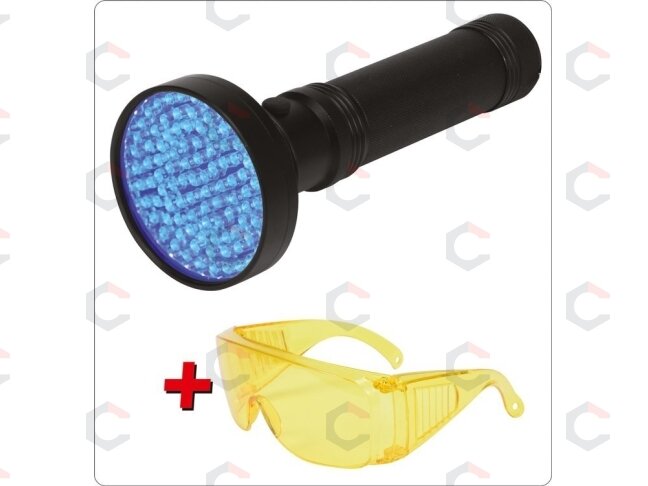 UV žibintuvėlis ir akiniai kondicionavimo sistemos nuotėkio aptikimui | UV 100 LED (YT-08582)
