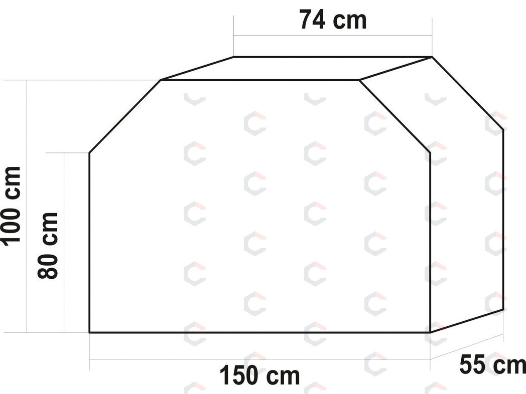 Uždangalas griliui | Oxford 210D, PU, UV atsparus | 150×55×100 cm (99762) 2 Uždangalas griliui | Oxford 210D, PU, UV atsparus | 150×55×100 cm (99762) 2