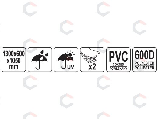 Uždangalas griliams | Oxford 600D, PVC, UV atsparus | 130×60×105 cm (YG-20050) 1 Uždangalas griliams | Oxford 600D, PVC, UV atsparus | 130×60×105 cm (YG-20050) 1