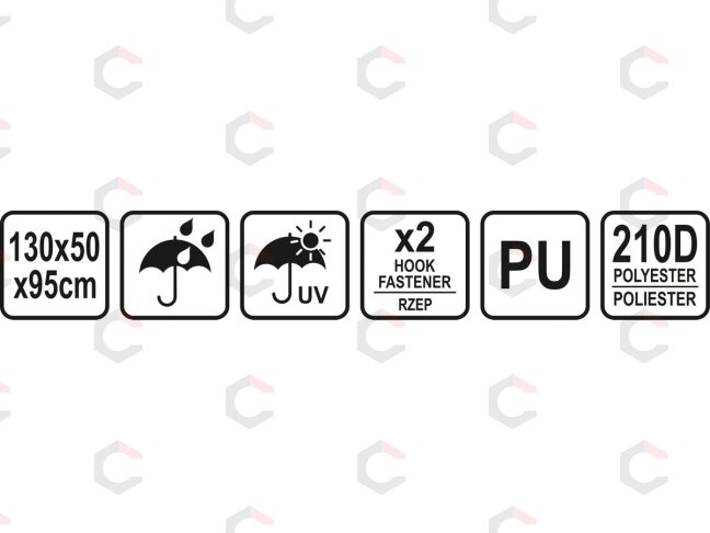 Uždangalas griliams | atspari Oksfordo medžiaga | poliuretanas | 130 X 50 X 95 cm (99761) 1 Uždangalas griliams | atspari Oksfordo medžiaga | poliuretanas | 130 X 50 X 95 cm (99761) 1