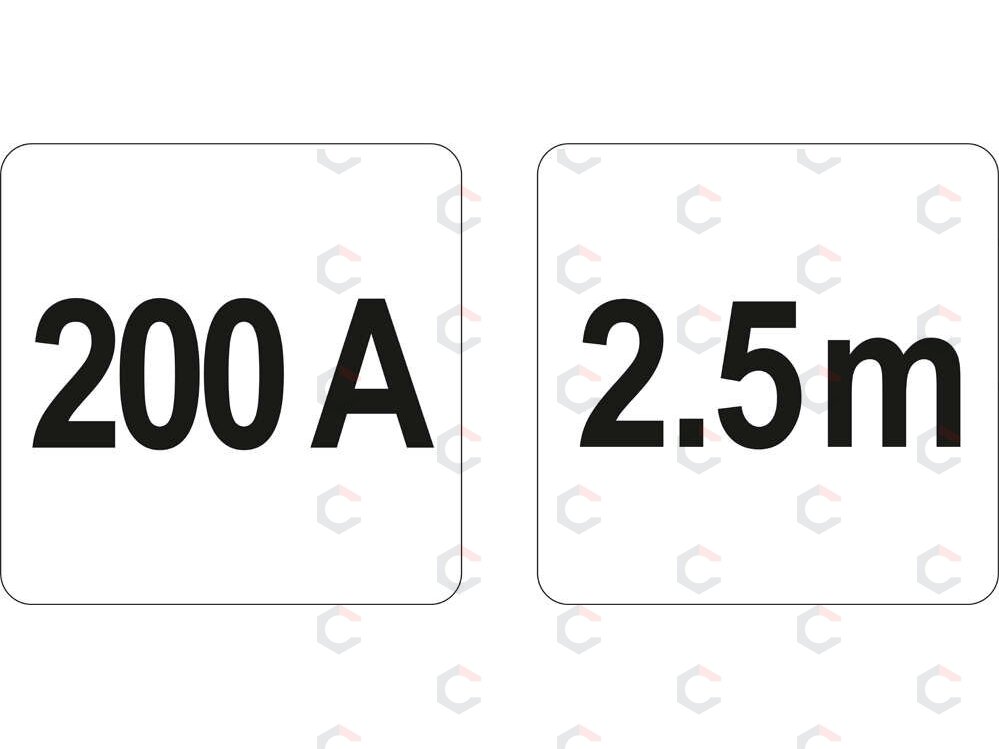 Užvedimo laidai | 200 A (YT-83151) 2 Užvedimo laidai | 200 A (YT-83151) 2