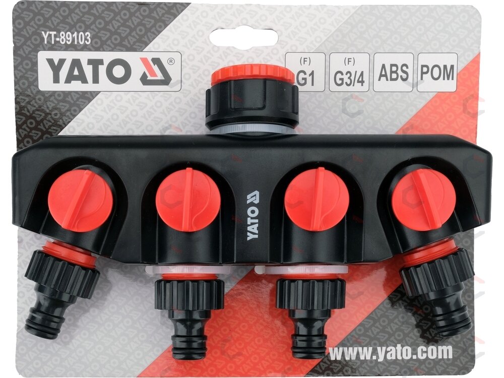 Keturgubas čiaupo adapteris | G3/4 ir G1 | 4 išėjimai (YT-89103) 5 Keturgubas čiaupo adapteris | G3/4 ir G1 | 4 išėjimai (YT-89103) 5