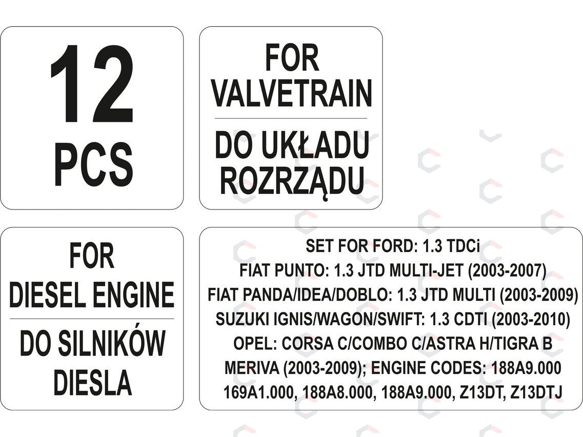 Variklio fiksavimo įrankių rinkinys | Opel / Suzuki / Fiat (YT-06003) 4