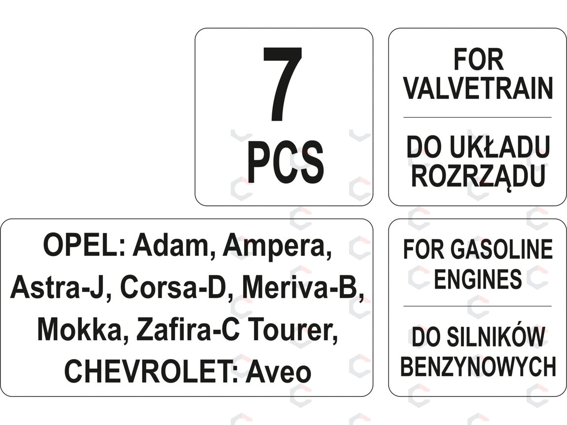 Variklio fiksavimo rinkinys | Opel/Vauxhall, CHEVROLET 1.0/1.2/1.4 (YT-06009) 4 Variklio fiksavimo rinkinys | Opel/Vauxhall, CHEVROLET 1.0/1.2/1.4 (YT-06009) 4