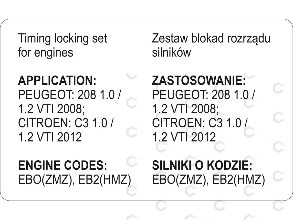 Variklio fiksavimo įrankių rinkinys | Peugeot, Citroen 1.0–1.2 VTi benzinas (YT-06023) 5 Variklio fiksavimo įrankių rinkinys | Peugeot, Citroen 1.0–1.2 VTi benzinas (YT-06023) 5