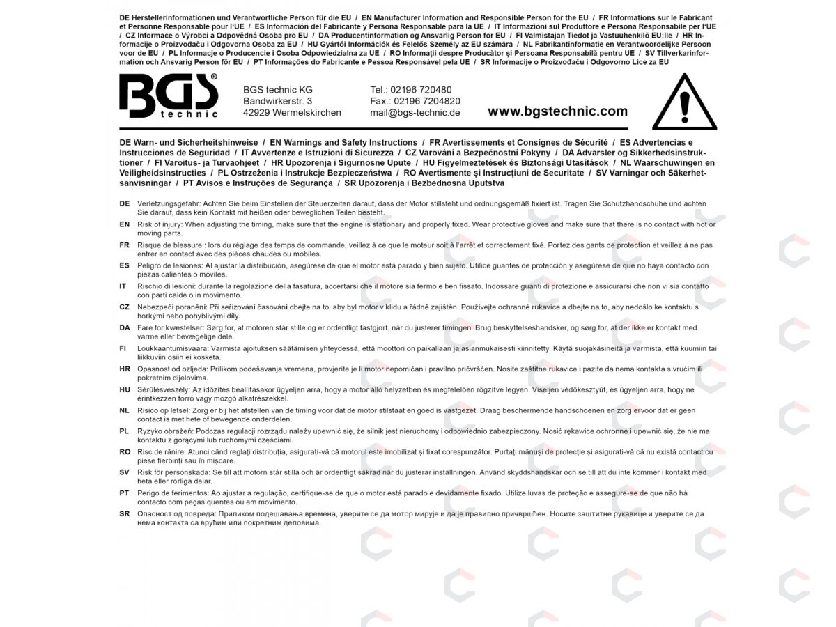 Variklio fiksavimo įrankių rinkinys | Ford 1.5 EcoBoost 3 cilindrų | BGS (74577) 6 Variklio fiksavimo įrankių rinkinys | Ford 1.5 EcoBoost 3 cilindrų | BGS (74577) 6