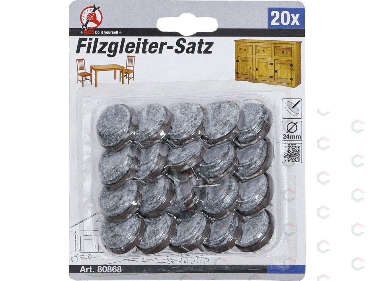 Vailokinių padukų rinkinys | su vinukais | Ø 24 mm | 20 vnt. (80868) 1 Vailokinių padukų rinkinys | su vinukais | Ø 24 mm | 20 vnt. (80868) 1