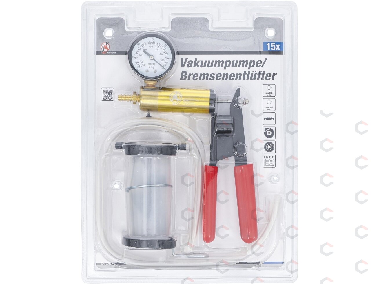 Vakuuminis siurblys / stabdžių nuorinimo įrankis | maks. 0,7 baro (8999) 2