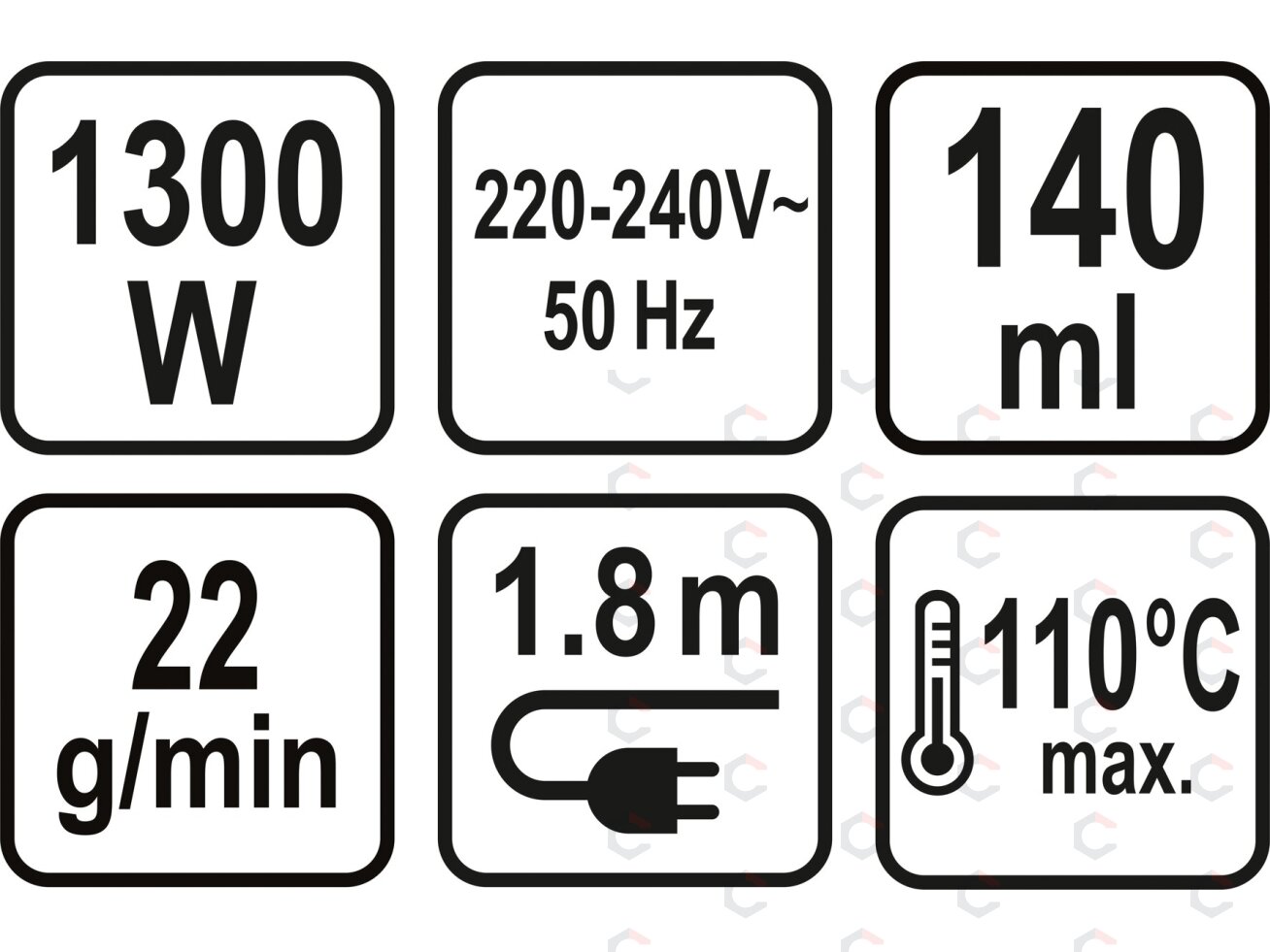 Valymo garais įrenginys | drabužiams | 1300 W (67230V) 8