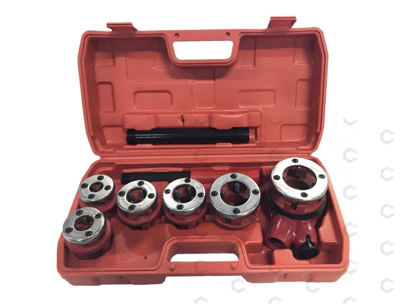 Vamzdinių sriegpjovių rinkinys su terkšle | 1/4"-1,1/4" | 6 vnt. (EQ-7630) 2