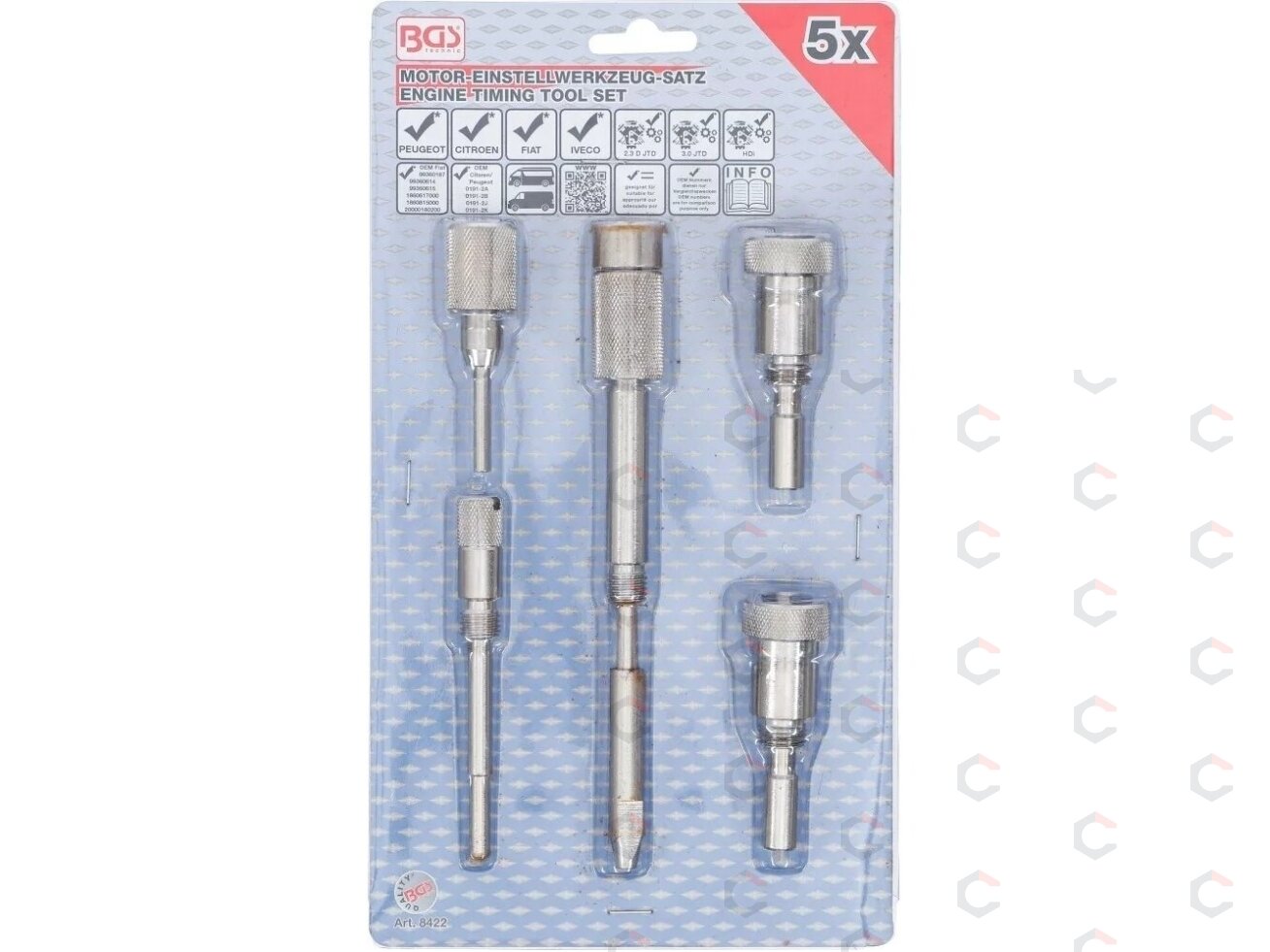 Variklio fiksavimo įrankių rinkinys | Fiat Ducato, Peugeot Boxer, Citroën Jumper 2.3 D JTD, 3.0 JTD, HDi (8422) 3 Variklio fiksavimo įrankių rinkinys | Fiat Ducato, Peugeot Boxer, Citroën Jumper 2.3 D JTD, 3.0 JTD, HDi (8422) 3