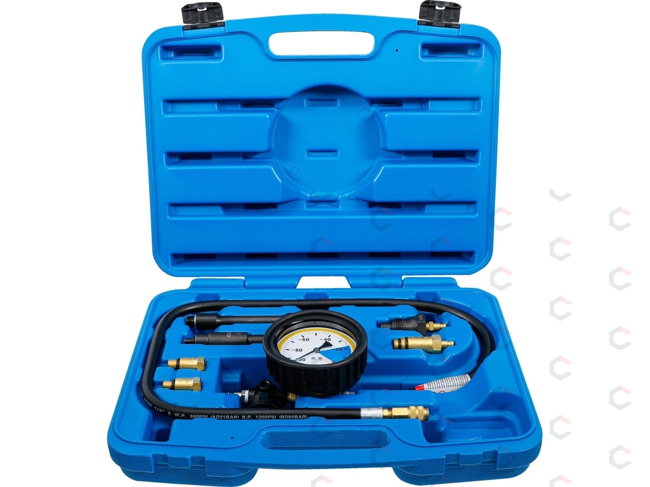 Variklio spaudimo nuotėkio testavimo rinkinys | 7 vnt. (62645) Variklio spaudimo nuotėkio testavimo rinkinys | 7 vnt. (62645)