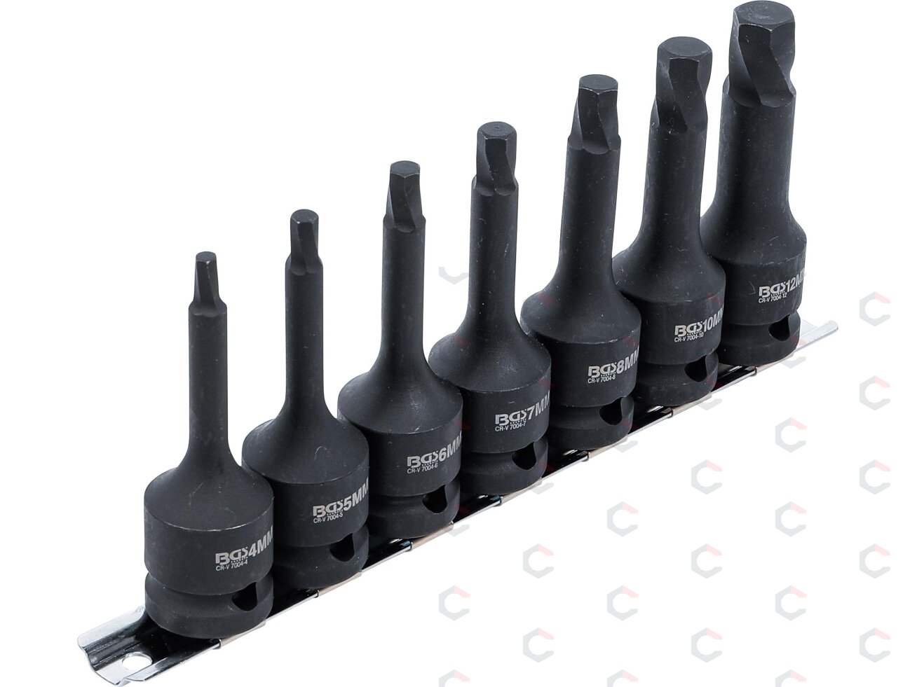 Varžtų ištraukimo rinkinys | 12,5 mm (1/2") | pažeistam hex šešiakampiui 4 - 12 mm | 7 vnt. (7004) Varžtų ištraukimo rinkinys | 12,5 mm (1/2") | pažeistam hex šešiakampiui 4 - 12 mm | 7 vnt. (7004)