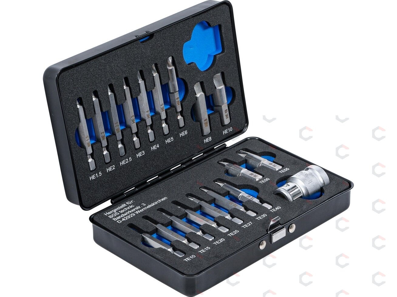 Varžtų ištraukimo rinkinys | vidinis šešiakampis (Hex) 1,5–10 mm / T-Star (Torx) | T10 - T55 | 19 vnt. (9173) 6 Varžtų ištraukimo rinkinys | vidinis šešiakampis (Hex) 1,5–10 mm / T-Star (Torx) | T10 - T55 | 19 vnt. (9173) 6