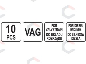 Variklio fiksavimo įrankių rinkinys | VAG TDI | 10 vnt. (YT-06319) 4 Variklio fiksavimo įrankių rinkinys | VAG TDI | 10 vnt. (YT-06319) 4