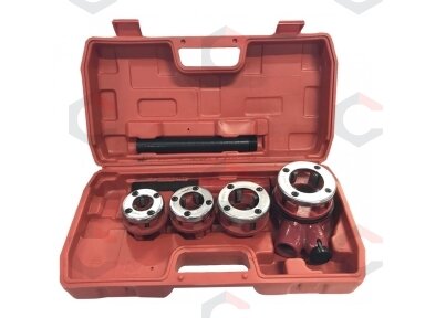 Vamzdinių sriegpjovių rinkinys su terkšle | 1/2"- 1 1/4" | 4 vnt. (EQ-7625)