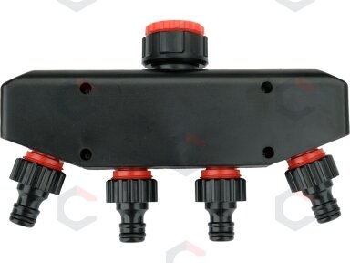 Keturgubas čiaupo adapteris | G3/4 ir G1 | 4 išėjimai (YT-89103) Keturgubas čiaupo adapteris | G3/4 ir G1 | 4 išėjimai (YT-89103)