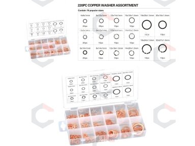 Varinių tarpinių asortimentas | 220 vnt. (SK01002) Varinių tarpinių asortimentas | 220 vnt. (SK01002)