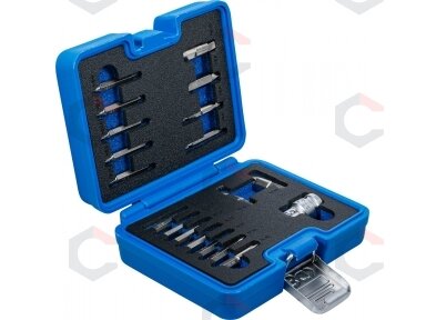 Varžtų ištraukimo rinkinys | vidiniam šešiakampiui 1,5 - 10 mm / T-Star (Torx) | T10 - T55 | 19 vnt. (9173-1)