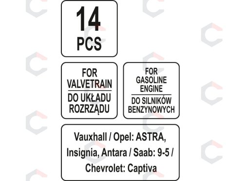 Variklio fiksavimo įrankių rinkinys | Opel / Saab / Chevrolet (YT-06027) 5 Variklio fiksavimo įrankių rinkinys | Opel / Saab / Chevrolet (YT-06027) 5