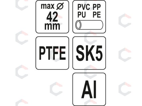 Vamzdžio pjoviklis | PTFE | 0-42 mm (YT-22271) 4 Vamzdžio pjoviklis | PTFE | 0-42 mm (YT-22271) 4