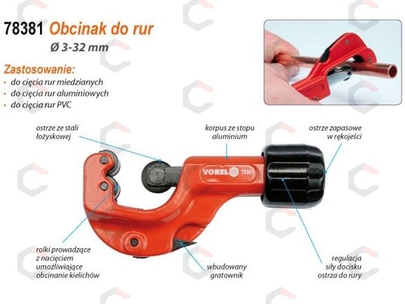 Vamzdžių pjoviklis | 3-32 mm (78381) 2 Vamzdžių pjoviklis | 3-32 mm (78381) 2