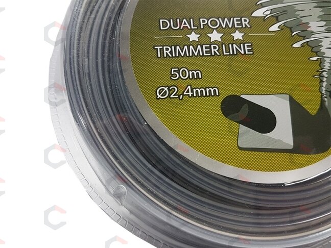Valas žolei trimeriams | kvadratinis / sustiprintas | 2.4 mm x 50 m (M830840) 1 Valas žolei trimeriams | kvadratinis / sustiprintas | 2.4 mm x 50 m (M830840) 1