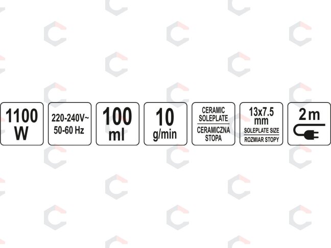 Valymo garais įrenginys 3 in 1 | keramika / metalas | 4 antgaliai | 1100 W (68090) 10 Valymo garais įrenginys 3 in 1 | keramika / metalas | 4 antgaliai | 1100 W (68090) 10