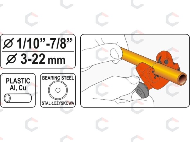 Vamzdelių pjoviklis mini | 3-22 mm (YT-22318) 3