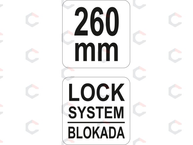 Vamzdelių sujungimo replės | 5 ašmenų | 260 mm (YT-22380) 4 Vamzdelių sujungimo replės | 5 ašmenų | 260 mm (YT-22380) 4