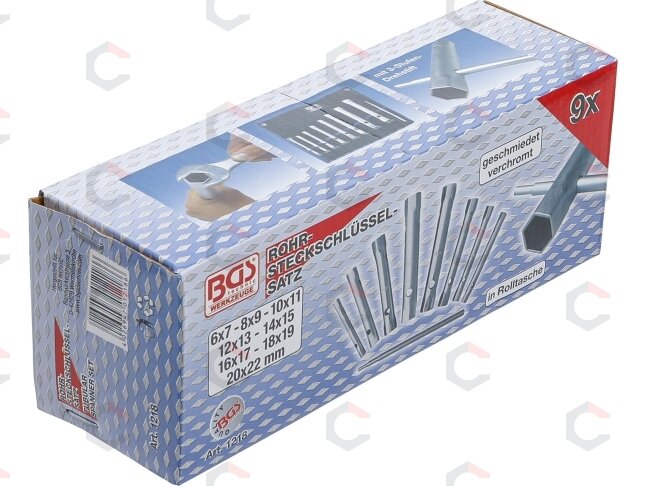 Vamzdinių raktų rinkinys | 6x7 - 20x22 mm | 8 vnt. (1218) 5 Vamzdinių raktų rinkinys | 6x7 - 20x22 mm | 8 vnt. (1218) 5