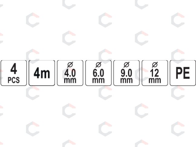 Vamzdžių lenkimo strypų rinkinys | minkštiems variniams vamzdžiams | 4 m | 4 vnt. (YT-21860) 5 Vamzdžių lenkimo strypų rinkinys | minkštiems variniams vamzdžiams | 4 m | 4 vnt. (YT-21860) 5