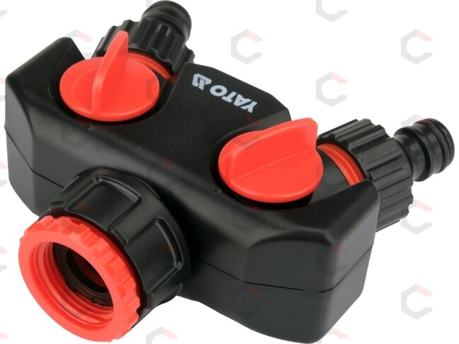 Dvigubas čiaupo adapteris | G3/4 ir G1 (YT-89100) 4 Dvigubas čiaupo adapteris | G3/4 ir G1 (YT-89100) 4