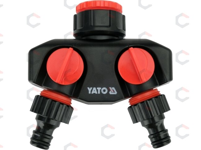 Dvigubas čiaupo adapteris | G3/4 ir G1 (YT-89100) Dvigubas čiaupo adapteris | G3/4 ir G1 (YT-89100)