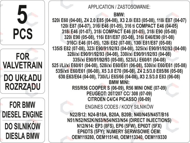 Variklio fiksavimo įrankių rinkinys | BMW / Citroen (YT-06004) 3 Variklio fiksavimo įrankių rinkinys | BMW / Citroen (YT-06004) 3