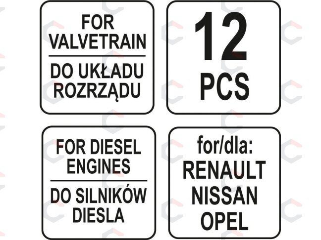 Variklio fiksavimo įrankių rinkinys | Renault / Nissan / Opel (YT-06006) 4 Variklio fiksavimo įrankių rinkinys | Renault / Nissan / Opel (YT-06006) 4