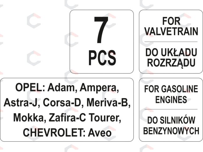 Variklio fiksavimo rinkinys | Opel/Vauxhall, CHEVROLET 1.0/1.2/1.4 (YT-06009) 4