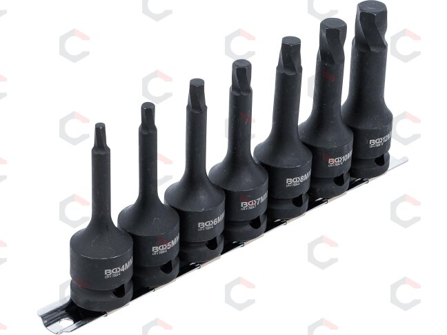 Varžtų ištraukimo rinkinys | 12,5 mm (1/2") | pažeistam hex šešiakampiui 4 - 12 mm | 7 vnt. (7004)