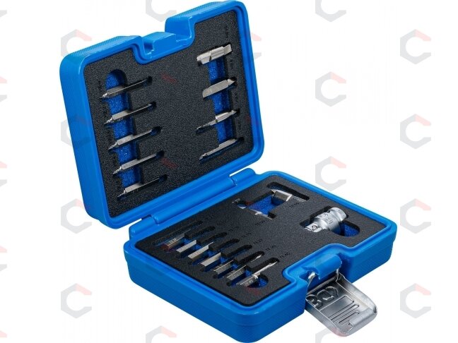 Varžtų ištraukimo rinkinys | vidiniam šešiakampiui 1,5 - 10 mm / T-Star (Torx) | T10 - T55 | 19 vnt. (9173-1) Varžtų ištraukimo rinkinys | vidiniam šešiakampiui 1,5 - 10 mm / T-Star (Torx) | T10 - T55 | 19 vnt. (9173-1)