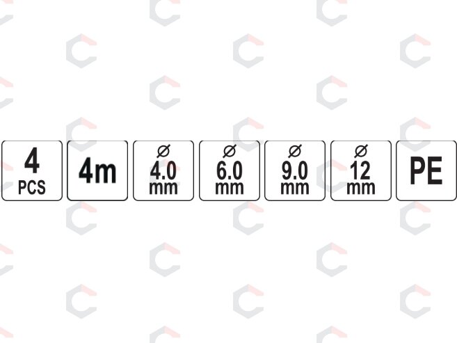 Vamzdžių lenkimo strypų rinkinys | minkštiems variniams vamzdžiams | 4 m | 4 vnt. (YT-21860) 5 Vamzdžių lenkimo strypų rinkinys | minkštiems variniams vamzdžiams | 4 m | 4 vnt. (YT-21860) 5