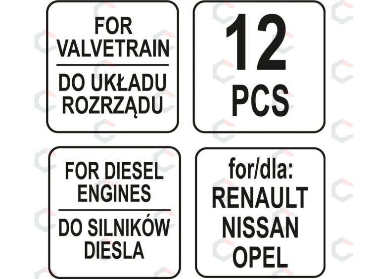 Variklio fiksavimo įrankių rinkinys | Renault / Nissan / Opel (YT-06006) 4 Variklio fiksavimo įrankių rinkinys | Renault / Nissan / Opel (YT-06006) 4