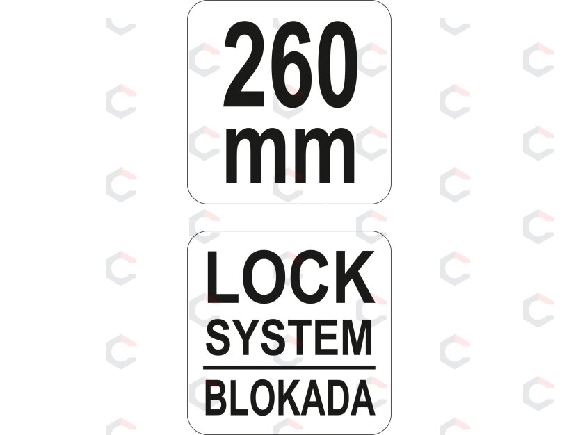 Vamzdelių sujungimo replės | 5 ašmenų | 260 mm (YT-22380) 4 Vamzdelių sujungimo replės | 5 ašmenų | 260 mm (YT-22380) 4
