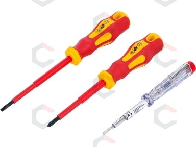 VDE elektriko atsuktuvų rinkinys | 3 vnt. (35810) VDE elektriko atsuktuvų rinkinys | 3 vnt. (35810)