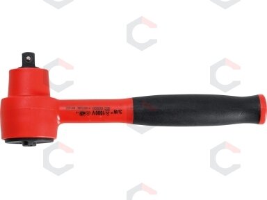 VDE reversinė terkšlė | smulkūs dantukai | 10 mm (3/8") | 1000 V (701) VDE reversinė terkšlė | smulkūs dantukai | 10 mm (3/8") | 1000 V (701)